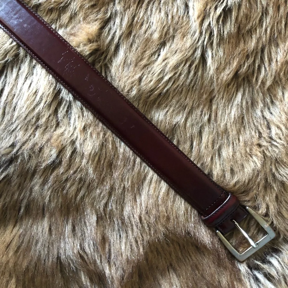 Coach reddish brown polished cowhide leather belt 42x105 cm